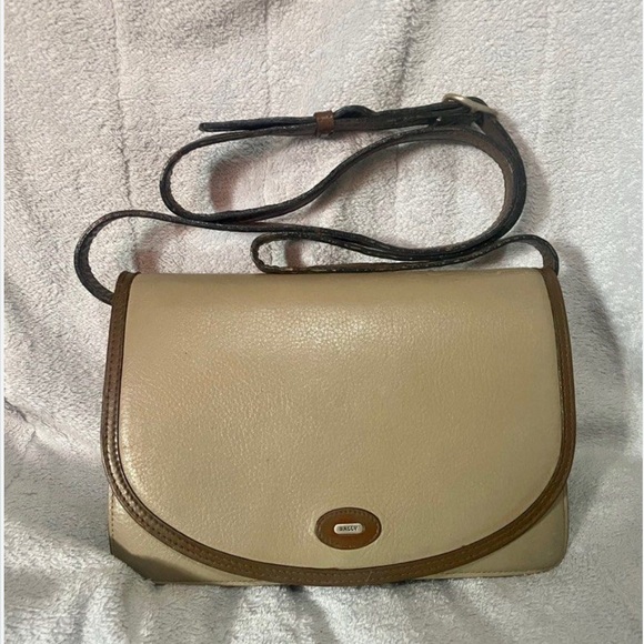 NWT BALLY SMOTH ITALIAN LEATHER TAN AND BROWN CROSSBODY BAG